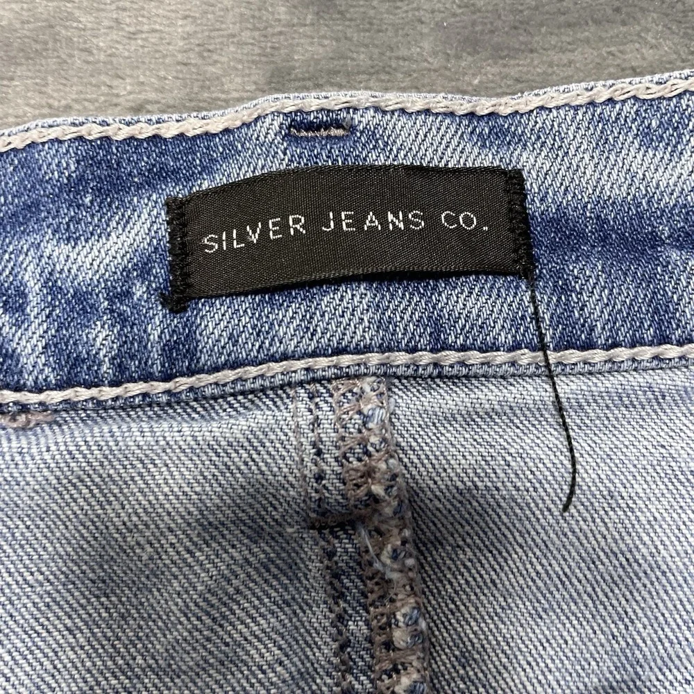 Silver Jeans Gordie Mens Distressed Denim‎ light Blue Jeans 38x34 FITS 40x33